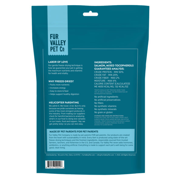 Salmon | 100% Freeze - Dried Meal Treats for Dogs & Cats 12 OZ