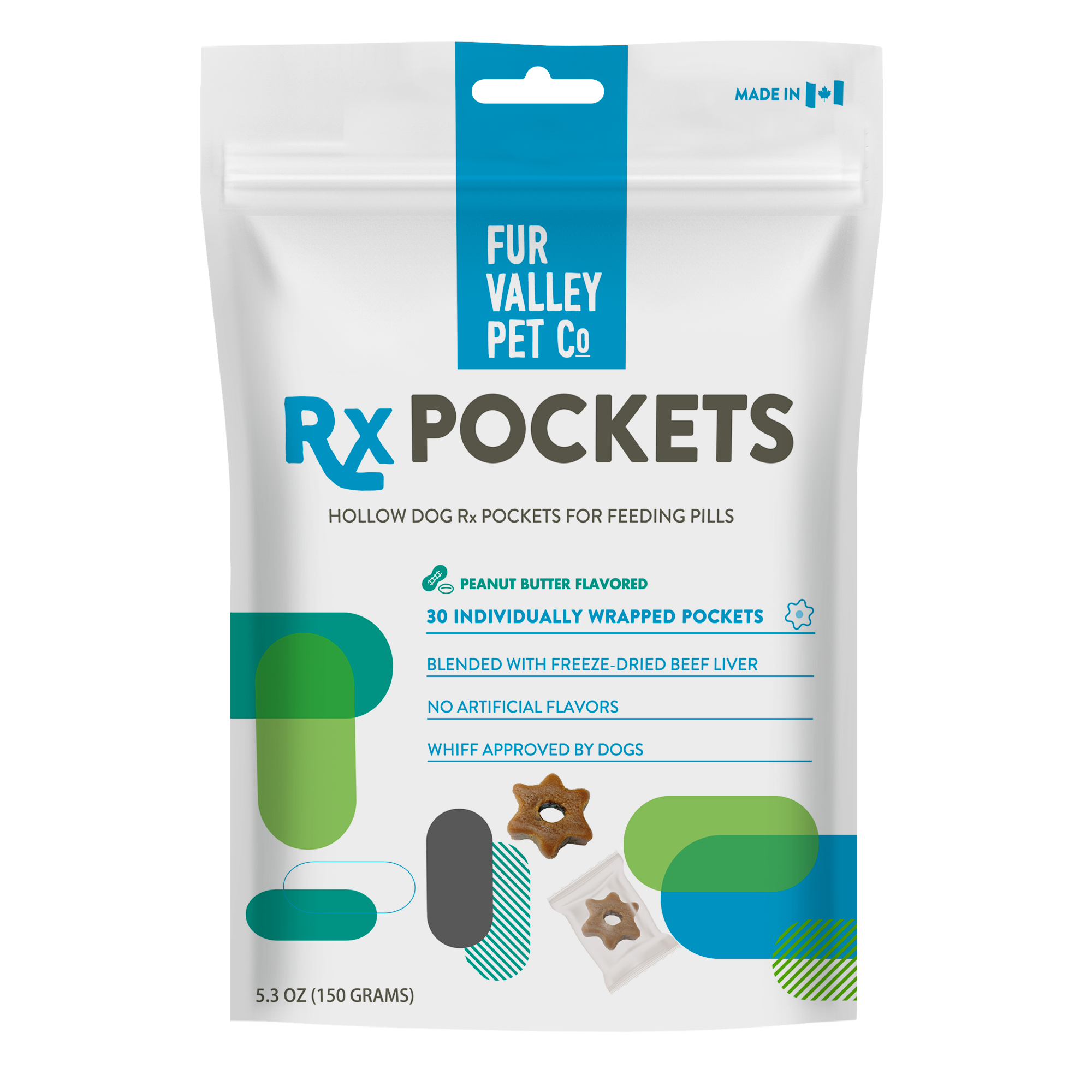 Fur Valley Rx Pockets Peanut Butter Dog Treats – Fur Valley Pet